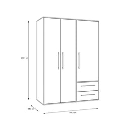 Mokkaris Hinged Door Wardrobe 144cm, image 14