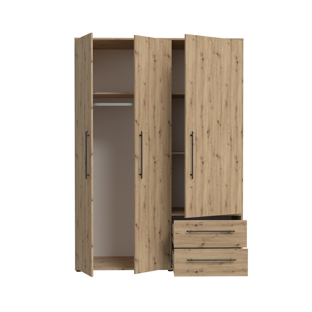 Mokkaris Hinged Door Wardrobe 144cm, image 21