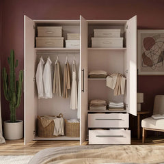 Mokkaris Hinged Door Wardrobe 144cm, image 25
