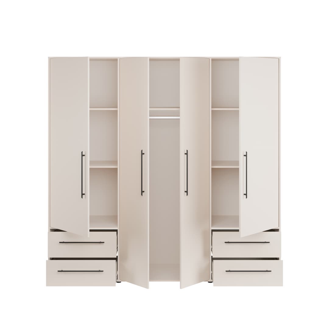 Mokkaris Hinged Door Wardrobe 206cm, image 30