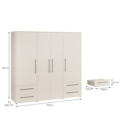 Mokkaris Hinged Door Wardrobe 206cm, image 31