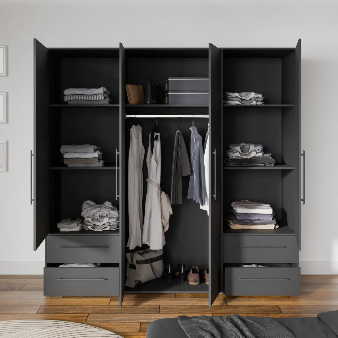 Mokkaris Hinged Door Wardrobe 206cm, image 2