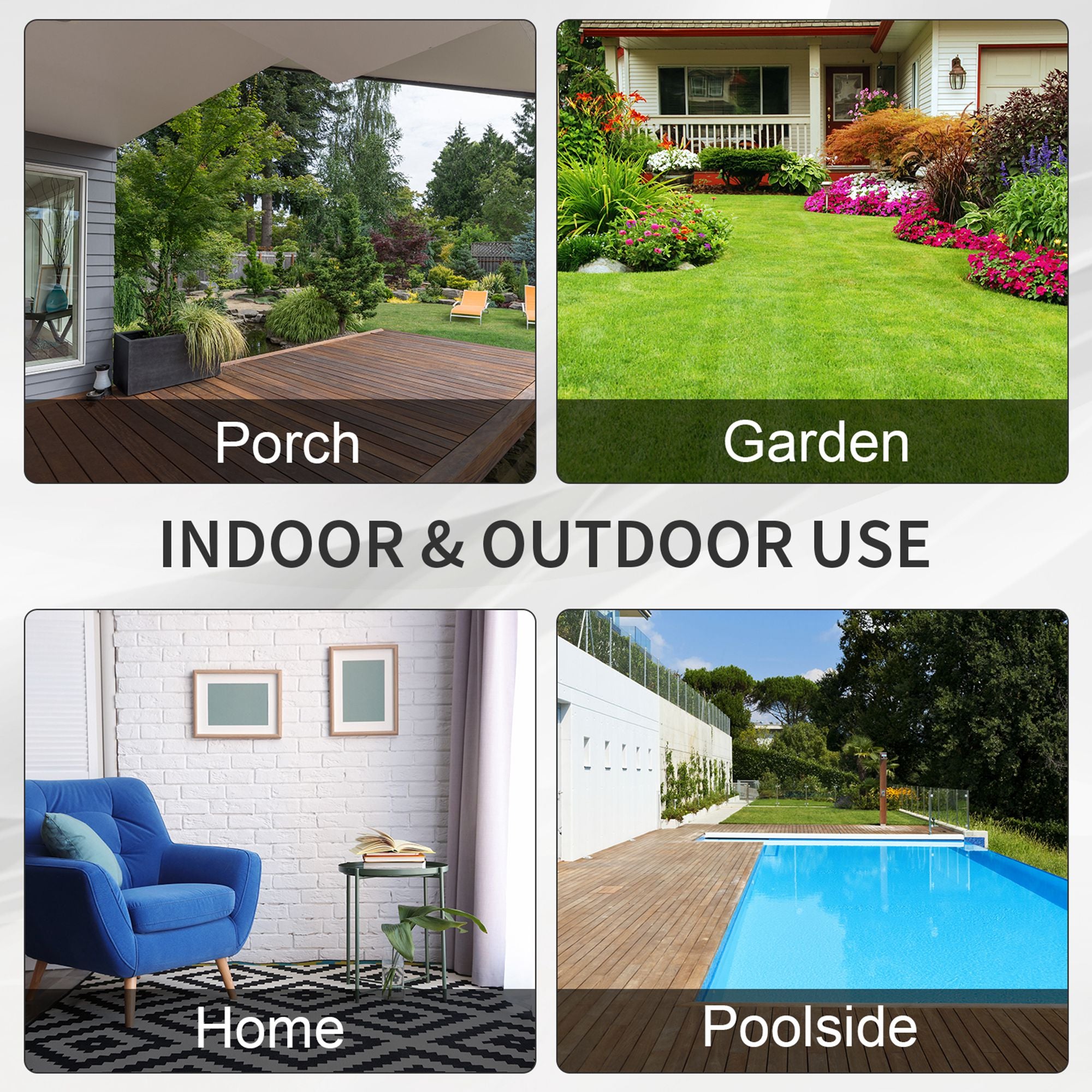 Outsunny 3 Seater Rattan Sofa, All-Weather Wicker Weave Metal Frame Chair with Fire Resistant Cushion, Brown