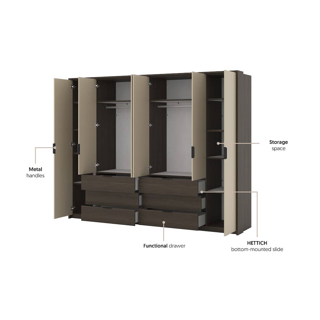 Mola Hinged Door Wardrobe 274cm