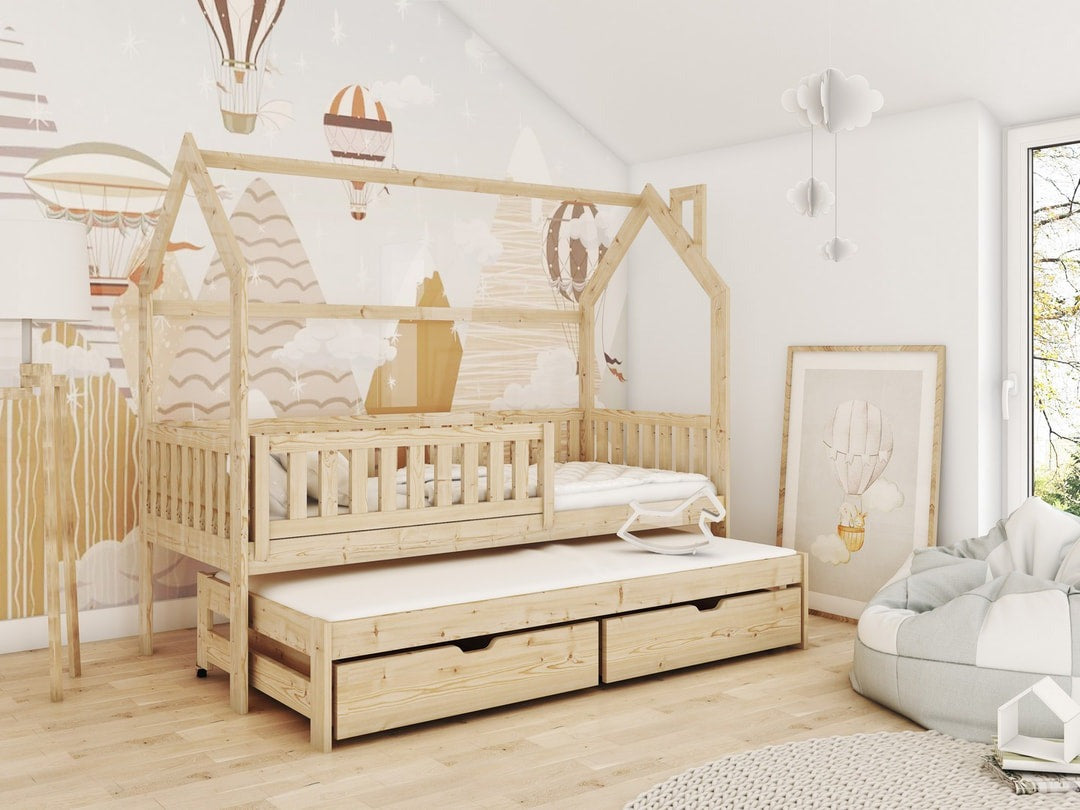 Wooden Single Bed Monkey With Trundle - product image 11