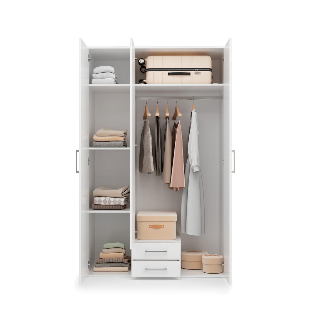 Mora Hinged Door Wardrobe 122cm