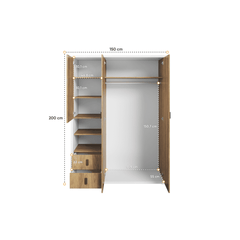Massi MS-01 Hinged Wardrobe 150cm - product image 3