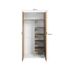 Massi MS-02 Hinged Wardrobe 100cm - product image 3