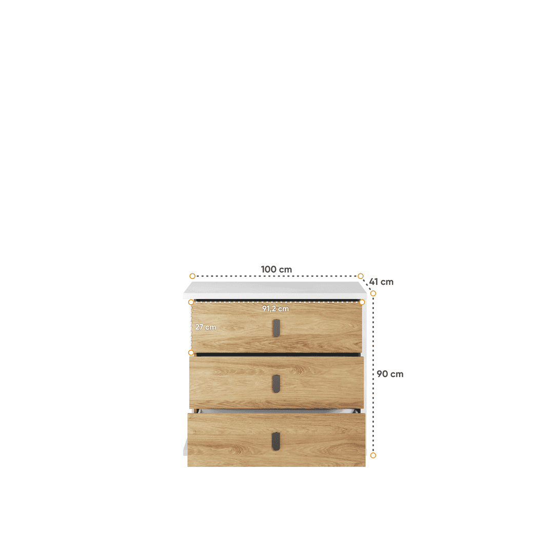 Massi MS-04 Chest of Drawers 100cm