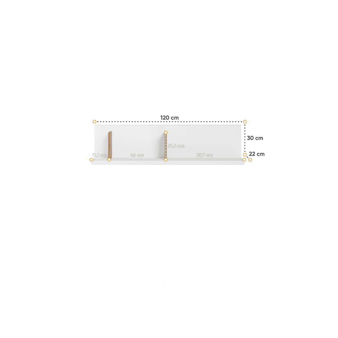 Massi MS-07 Wall Shelf 120cm