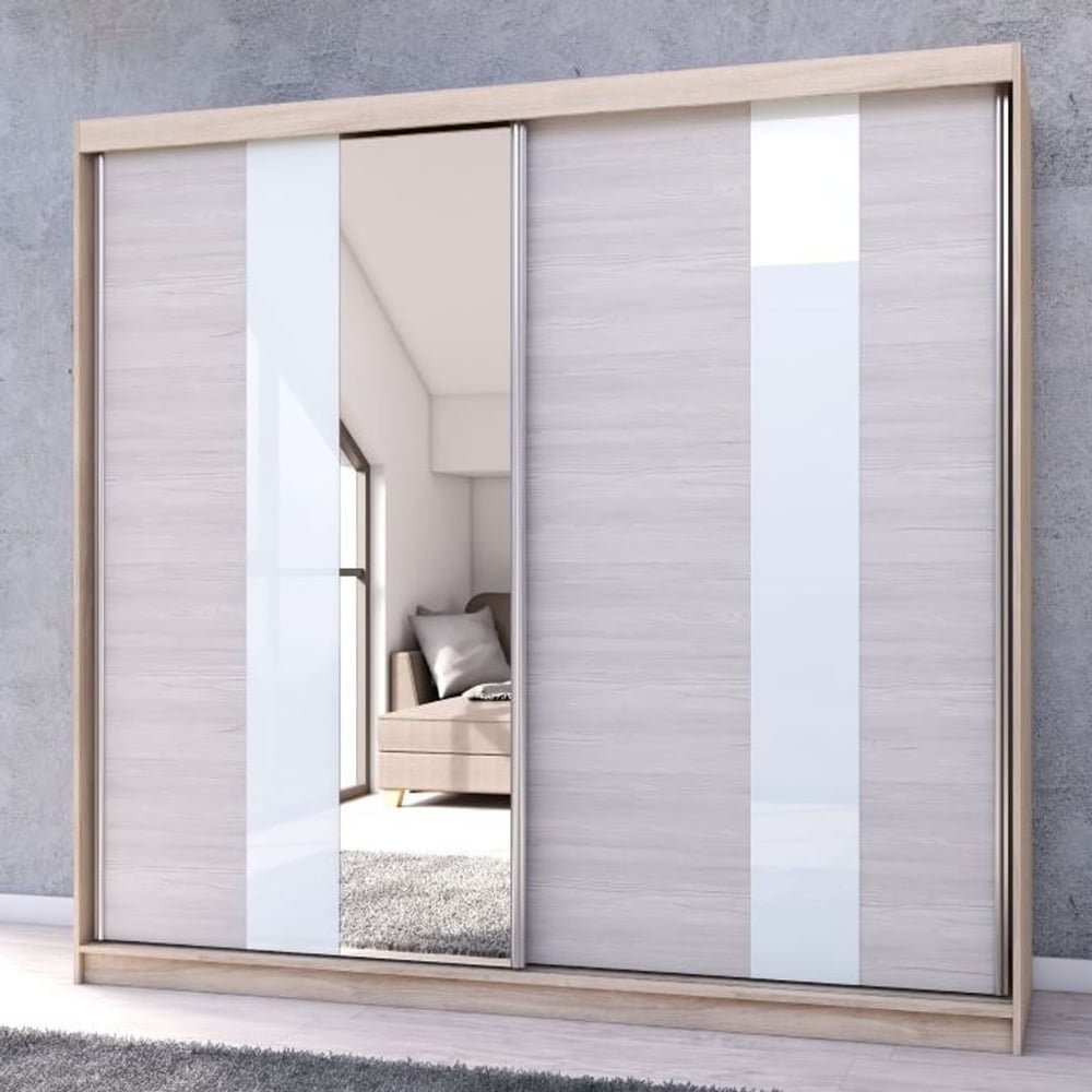 Multi 32 Sliding Mirror Door Wardrobe 233cm - product image 4