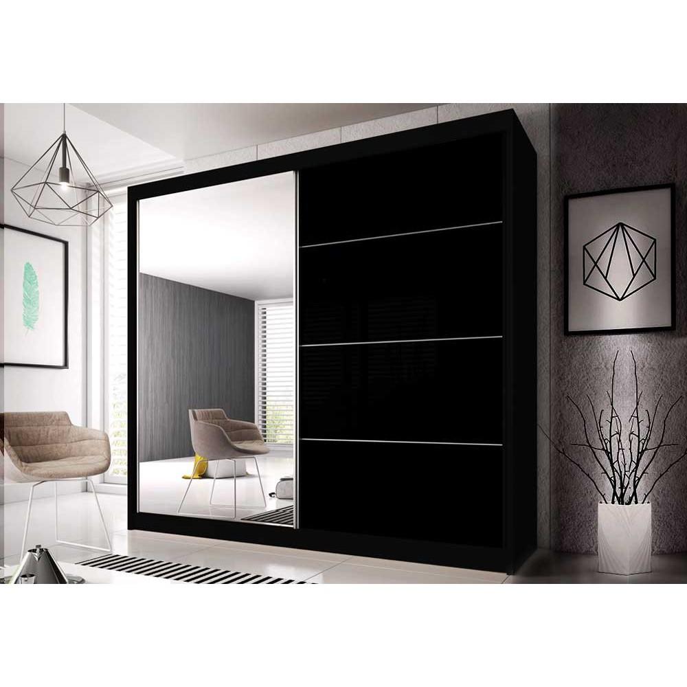 Multi 31 Sliding Mirror Door Wardrobe 233cm