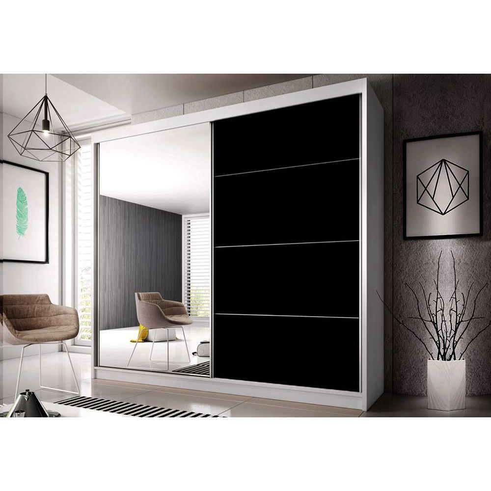 Multi 31 Sliding Mirror Door Wardrobe 203cm