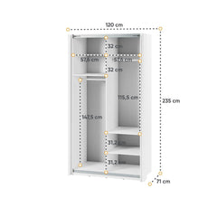 Maxi MX-01 Sliding Door Wardrobe 120cm - product image 4