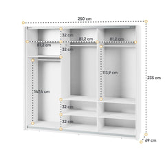 Maxi MX-06 Sliding Door Wardrobe 250cm - product image 4