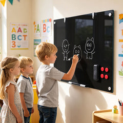 Magnetic Glass Board 24" x 36" in Black, image 3