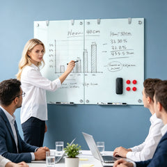 Magnetic Glass Board 24" x 36" in White, image 2