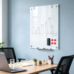 Magnetic Glass Board 24" x 36" in White, image 6