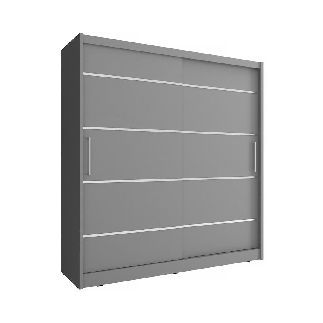 Maja Alu Sliding Door Wardrobe 180cm