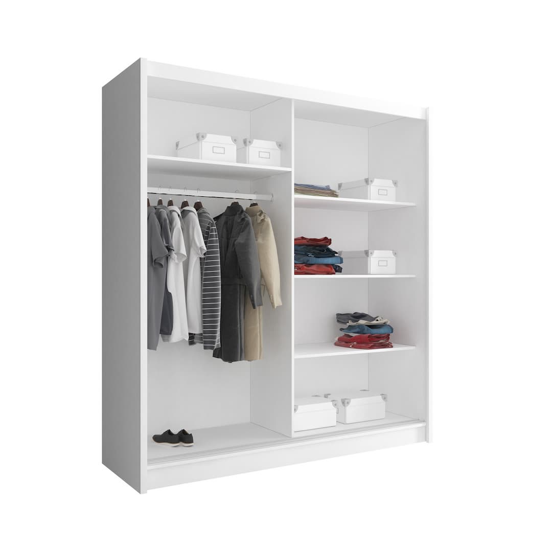 Maja Alu Sliding Door Wardrobe 180cm