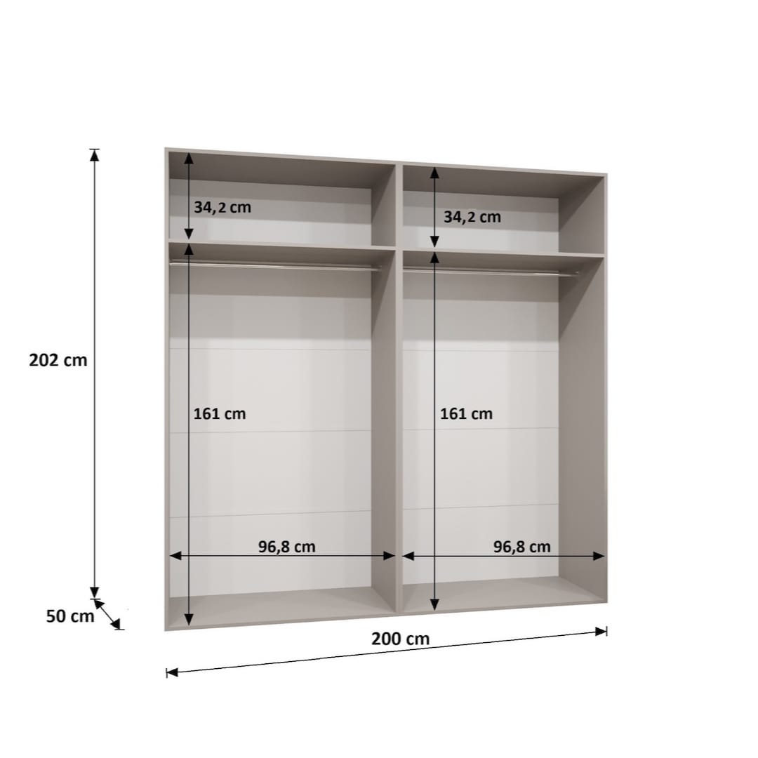 Marbella I Hinged Door Wardrobe 200cm
