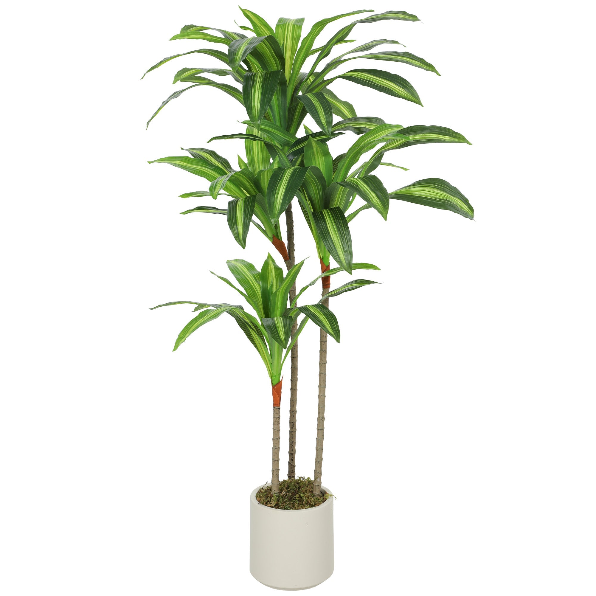 HOMCOM 120cm Artificial Dracaena Tree with Bendable Trunks - Green