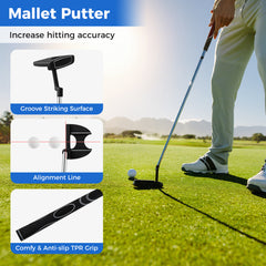 Men's Right Handed Complete Golf Clubs Set-Grey