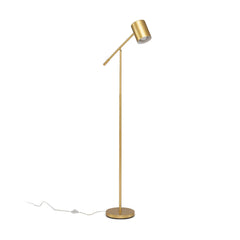 Metal Floor Lamp with Adjustable Height and Angle for Bedroom-Golden