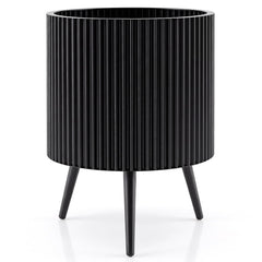 Mid-Century Modern Plant Pot with Built-in Drainage Holes and Stand-M