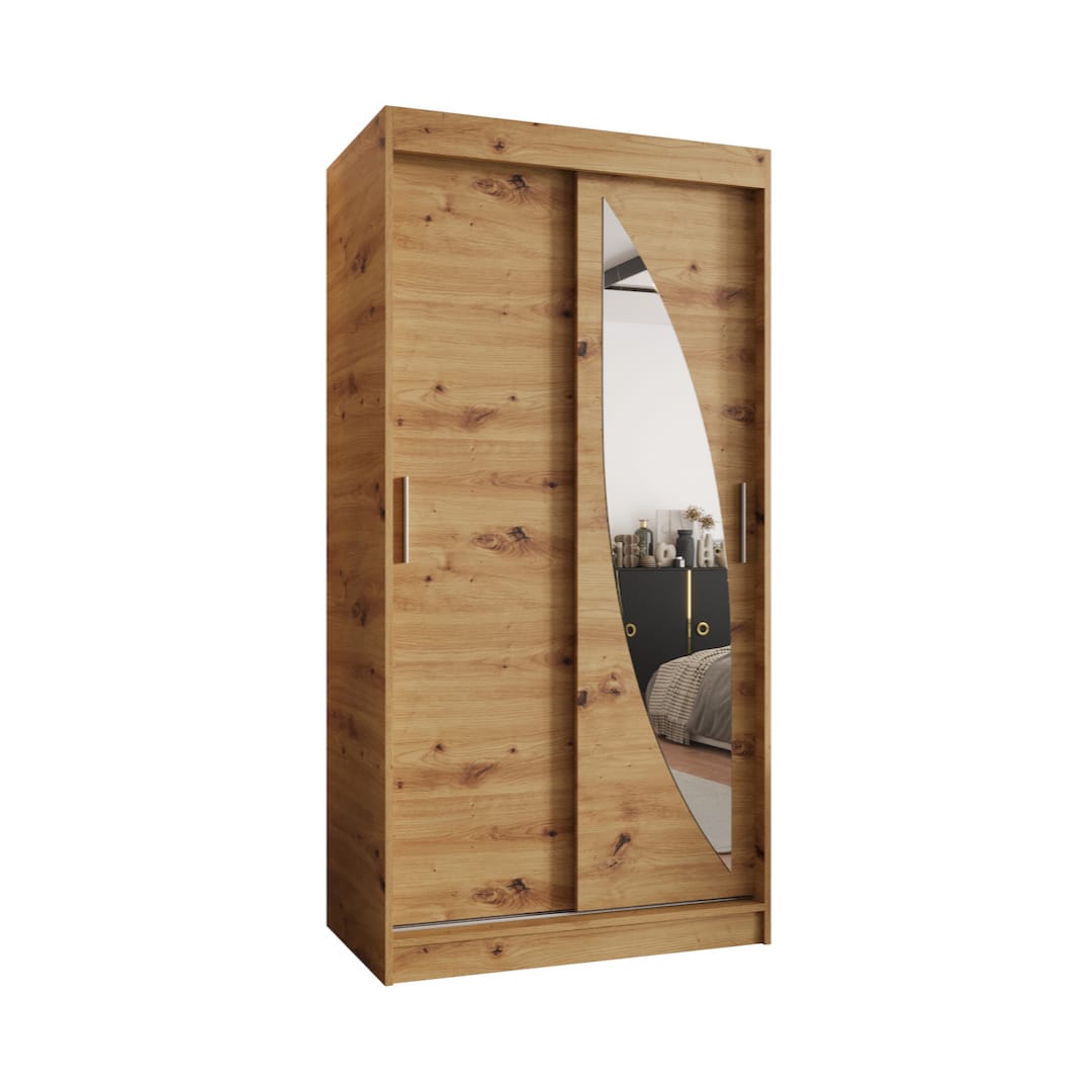 Milo Sliding Door Wardrobe 100cm