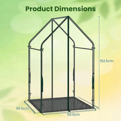 Mini Green House Metal Frame with Waterproof Bottom Mat and Wind Ropes-L