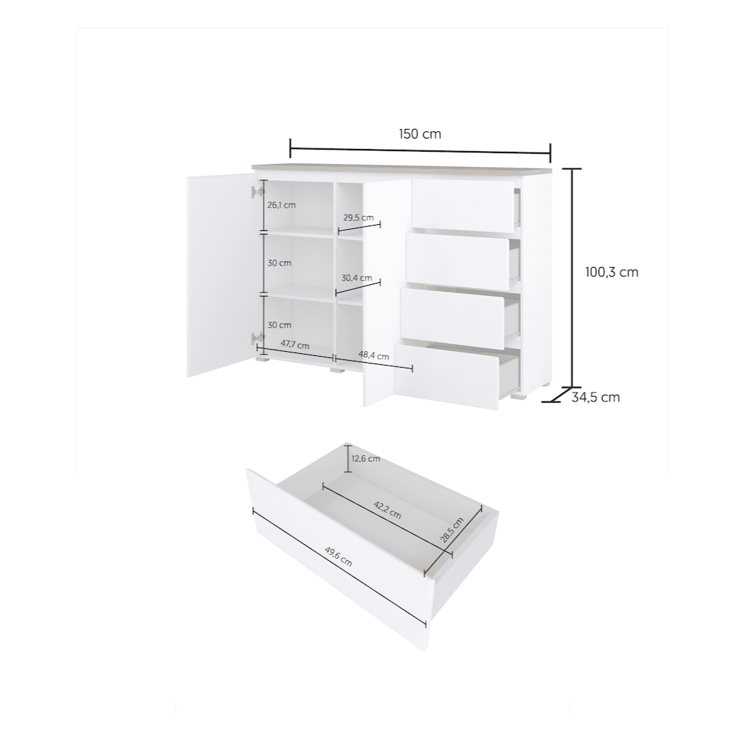 Modo Sideboard Cabinet 150cm