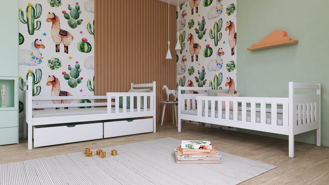 Wooden Bunk Bed Monika with Storage