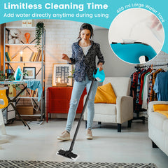Multi-Surface Handheld Steam Cleaner with Safety Lock-Blue