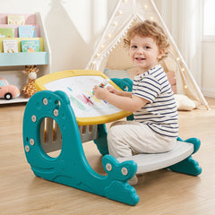 Multi-functional Convertible Kids Activity Table Set-Yellow