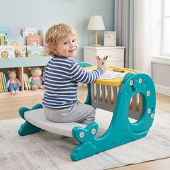 Multi-functional Convertible Kids Activity Table Set-Yellow
