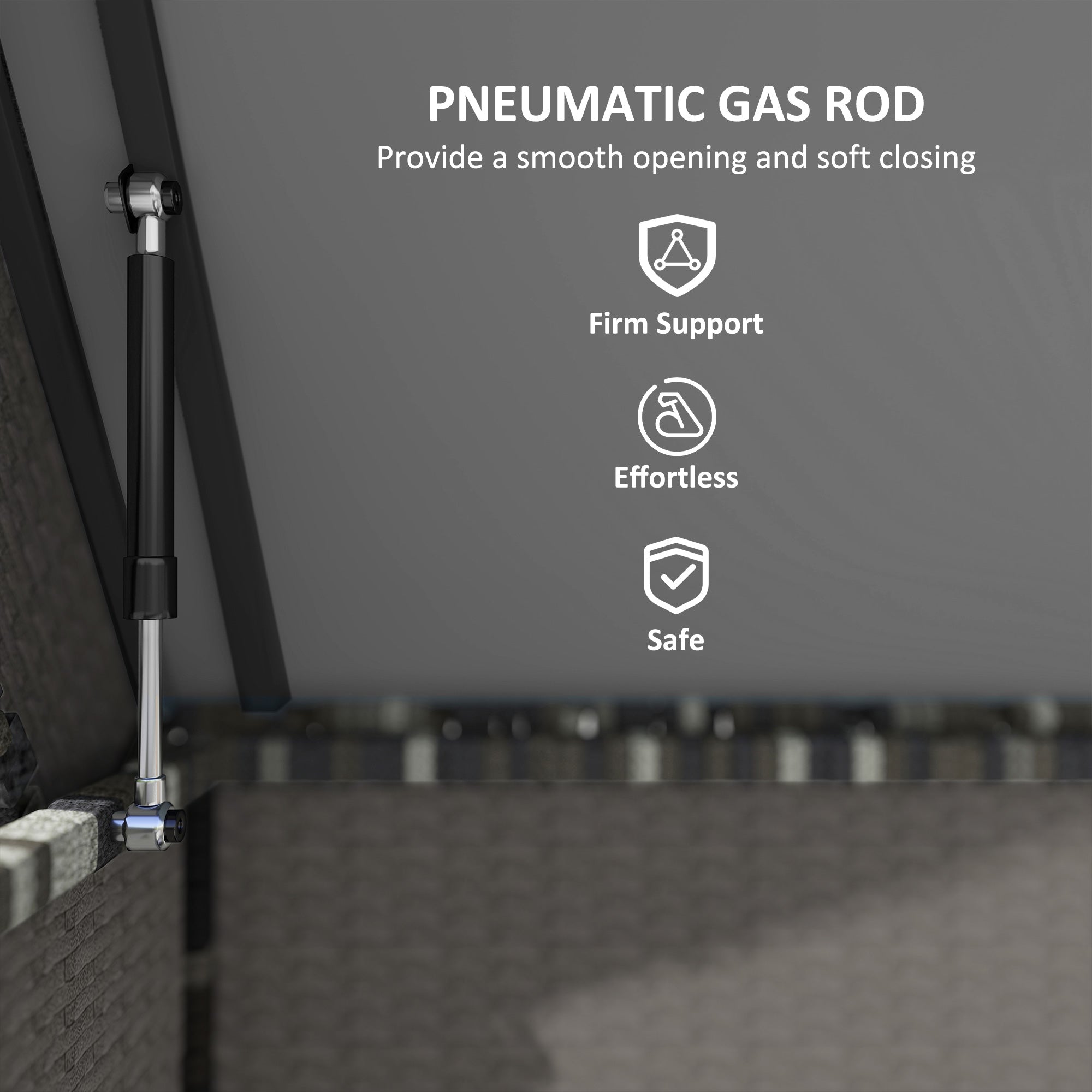 Outsunny 627 L Rattan Storage Box - Dark Grey