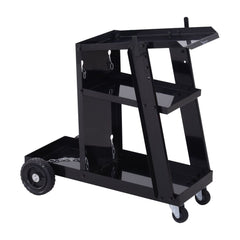 DURHAND Welding Cart Welder Trolley Garage for Gas Bottles w/ Safety Chain, Wheels, Black