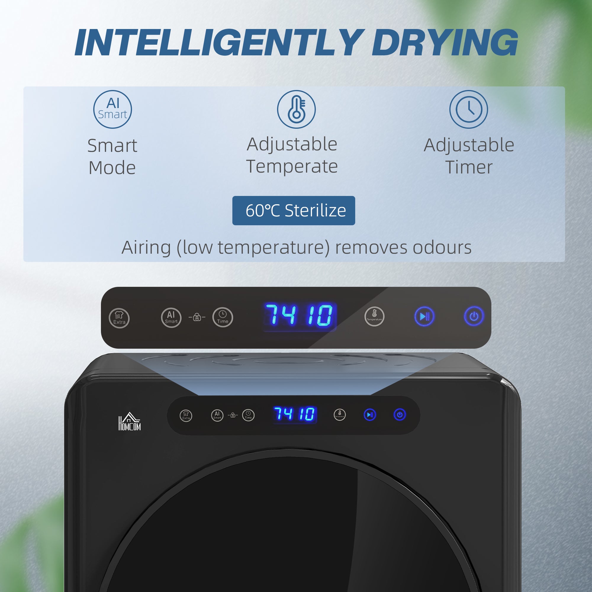 HOMCOM 4kg Compact 40-60√¢‚Äû∆í Tumble Dryer - Black