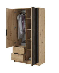Nelly Hinged Door Wardrobe 105cm [Mirror] - product image 6