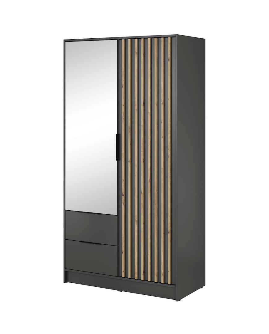Nelly Hinged Door Wardrobe 105cm [Mirror] - product image 8