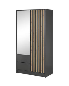 Nelly Hinged Door Wardrobe 105cm [Mirror] - product image 8