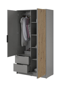 Nelly Hinged Door Wardrobe 105cm [Mirror] - product image 12