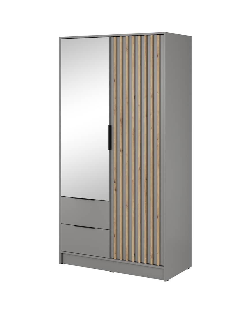 Nelly Hinged Door Wardrobe 105cm [Mirror] - product image 11