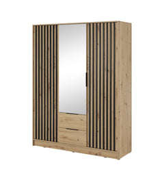 Nelly Hinged Door Wardrobe 155cm [Mirror] - product image 5