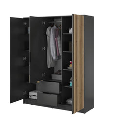 Nelly Hinged Door Wardrobe 155cm [Mirror] - product image 9