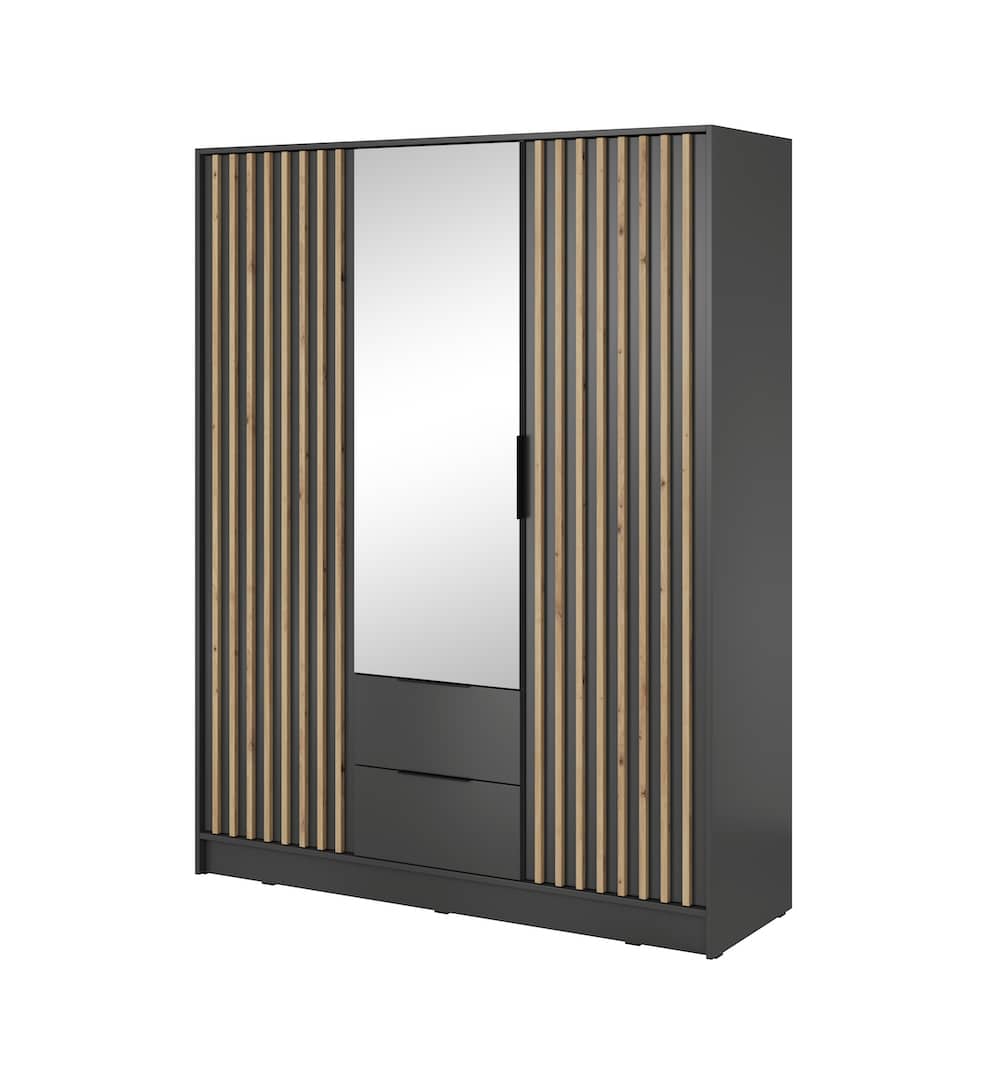 Nelly Hinged Door Wardrobe 155cm [Mirror] - product image 8