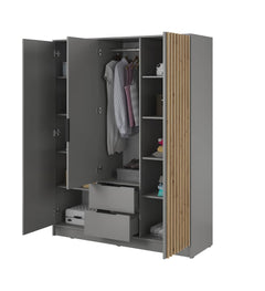 Nelly Hinged Door Wardrobe 155cm [Mirror] - product image 12