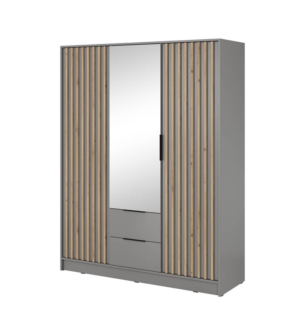Nelly Hinged Door Wardrobe 155cm [Mirror] - product image 11