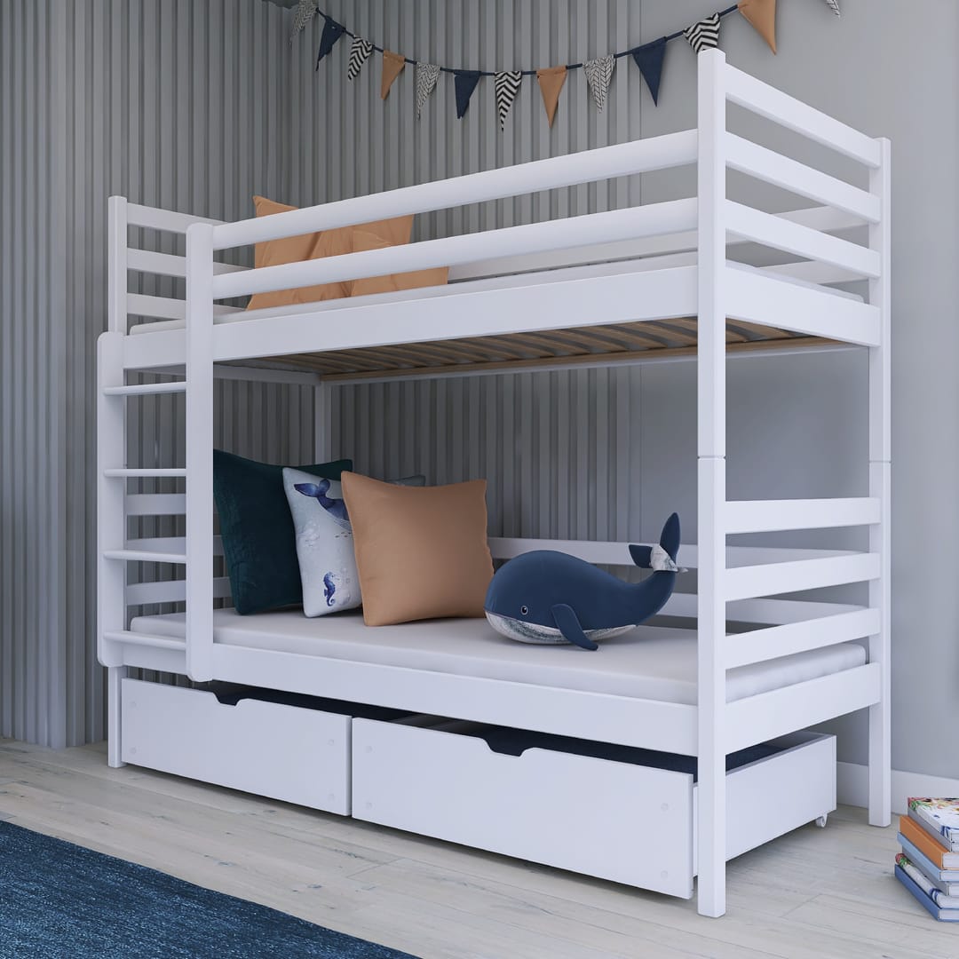 Wooden Bunk Bed Nemo with Storage